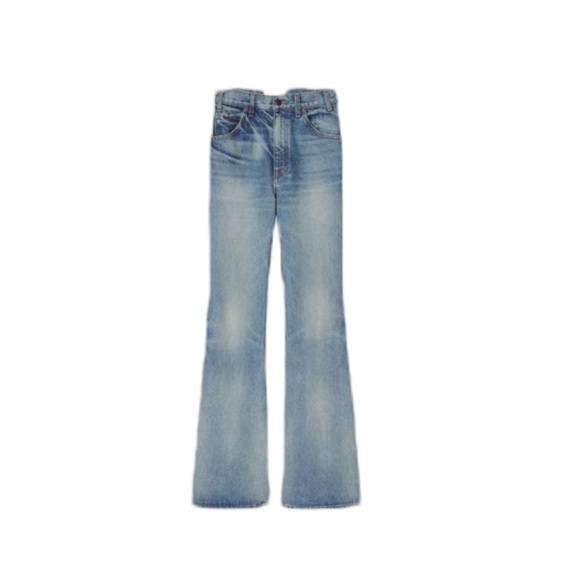 Nili Lotan Celia Light Blue Wash Flare Wide Leg Jeans - Picture 1 of 16